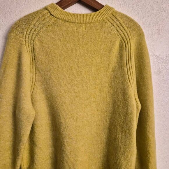 A New Day Chartreuse Sweater w/ detailing: Fun Bright Happy Statement Piece - Picture 6 of 7